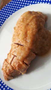 solomillo de pavo con salsa de cebolla