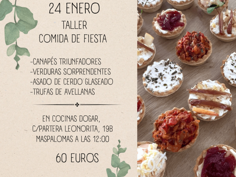 Plazas taller sábado 24&nbsp;enero